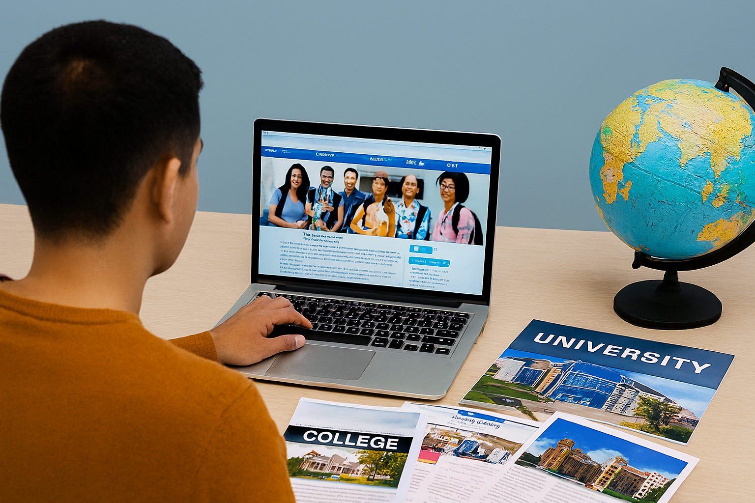 Student and consultant discussing Study Abroad University Selection for international universities